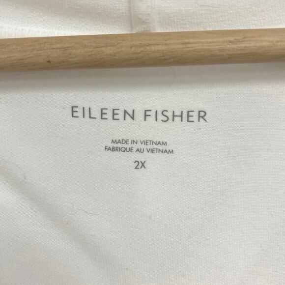 Eileen Fisher Coastal Organic Cotton Hooded Open Front Lightweight Sweatshirt 2X - Picture 5 of 9
